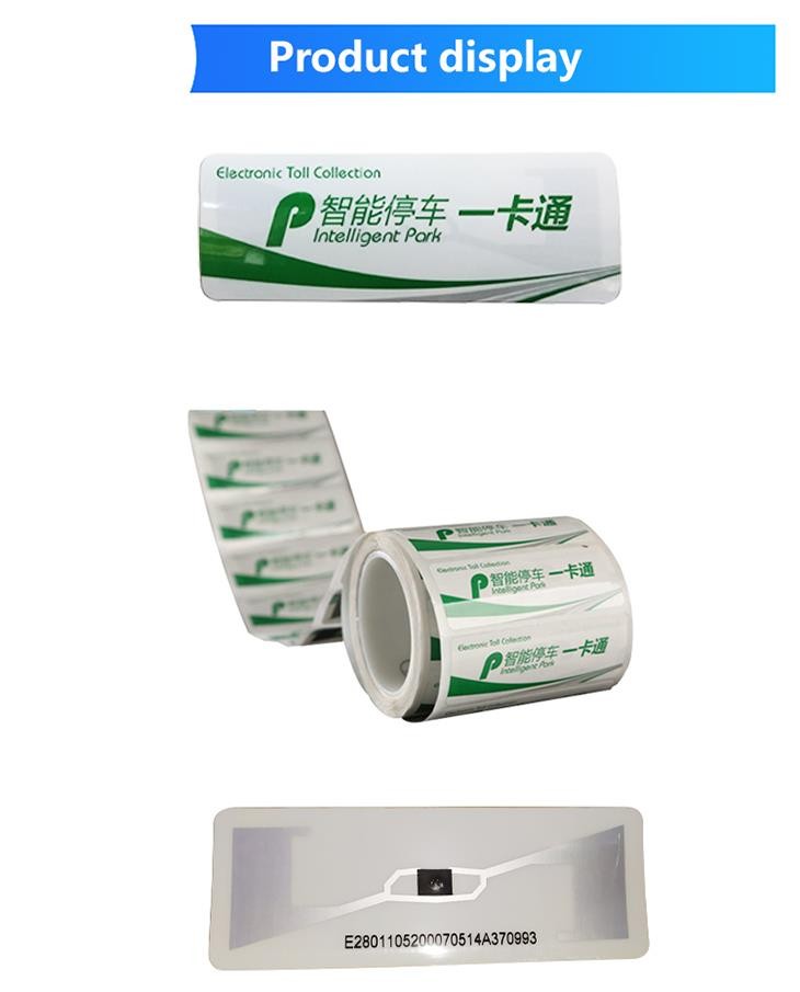 860-960MHz UHF RFID Windshield Tag for Parking
