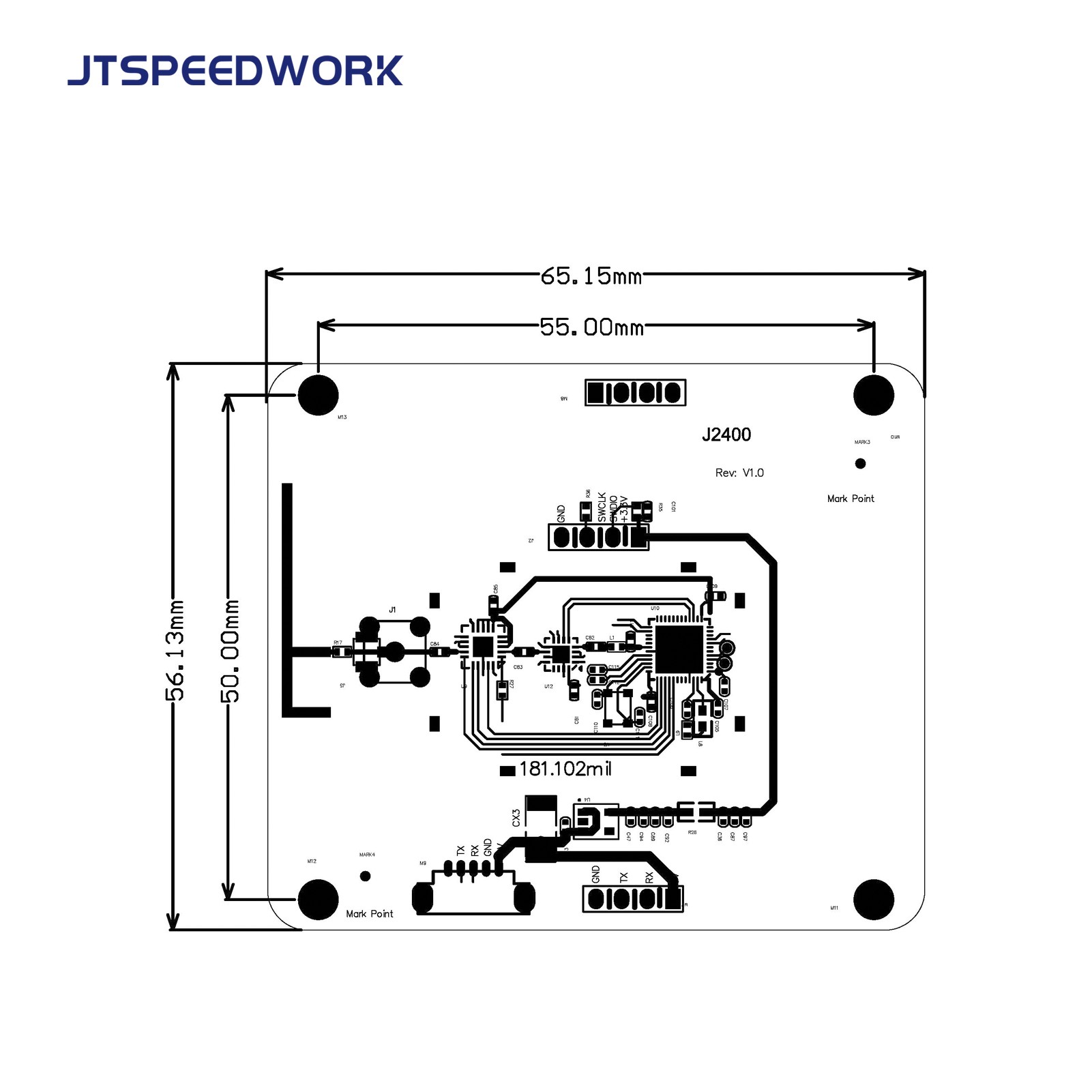 JT-2400 2.45GHz Active RFID Module