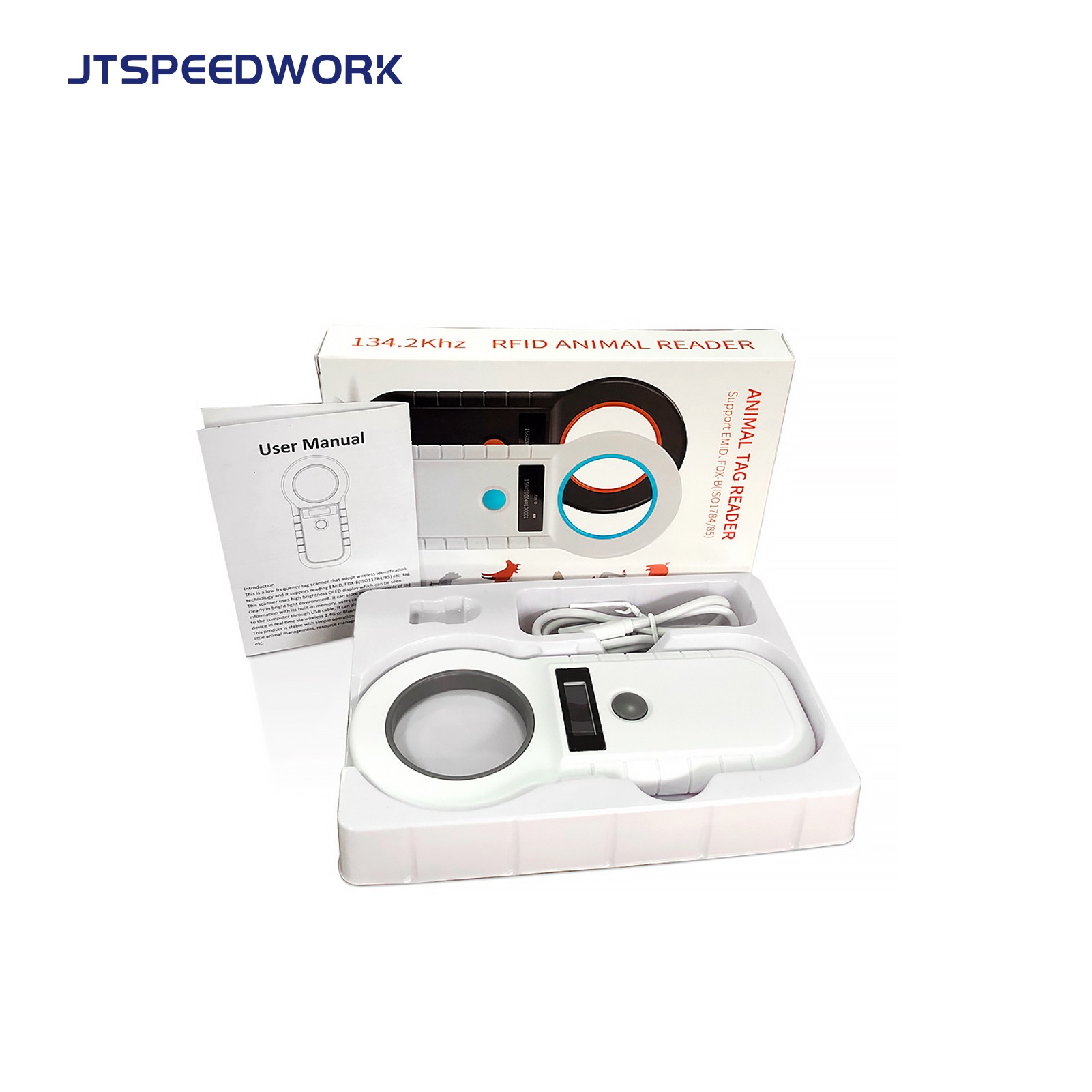 JT-H02 134.2KHz+125KHz Dual Frequency RFID Scanner