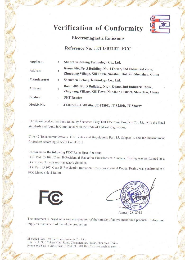 Certyfikat FCC
